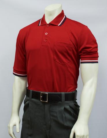 BBS300 Red, Black, Navy- Smitty Performance Mesh Umpire Short Sleeve Shirt