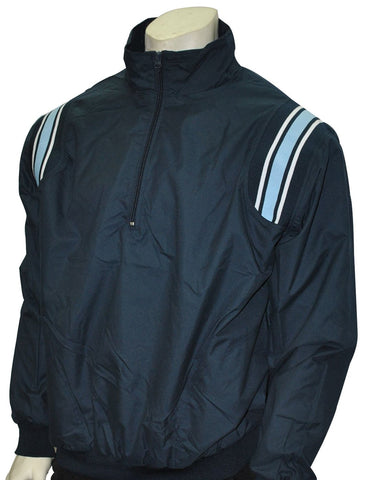 BBS320 NY/PB/White - Smitty Long Sleeve Microfiber Shell Pullover Jacket W/ Half Zipper