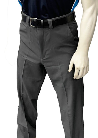 BBS354- "NEW" Men's Smitty "4-Way Stretch" FLAT FRONT COMBO PANTS with SLASH POCKETS "NON-EXPANDER"- Charcoal Grey