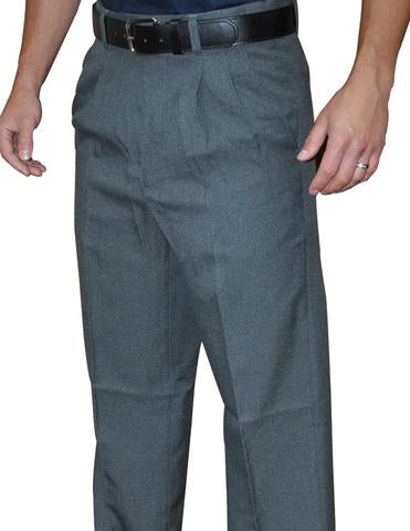 BBS376 - Smitty Pleated Plate Pants with Expander Waist Band Charcoal Grey