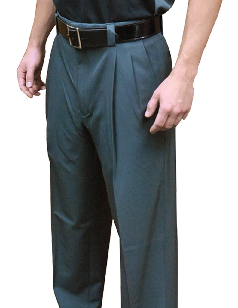 BBS395- Smitty "NEW EXPANDER WAISTBAND - 4-Way Stretch" Pleated Combo Pants-Charcoal Grey - Officially Dalco
