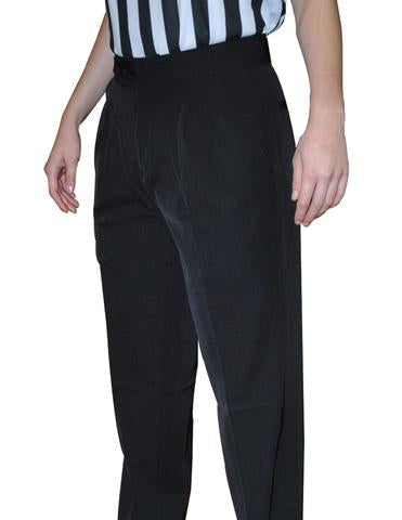 BKS286-Smitty Women's 4-Way Stretch Pleated Pants w/ Slash Pockets