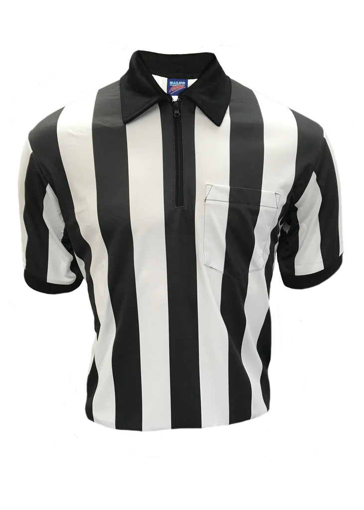 D741P - Dalco Short Sleeve 2" Black & White Stripe Football Officials Referee Shirt with Moisture Management Fabric - Officially Dalco