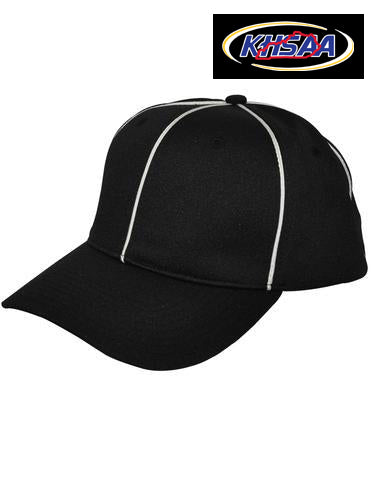 KY-HT100 - Smitty Black w/ White Piping Flex Fit Football Hat w/KHSAA logo on back - Officially Dalco