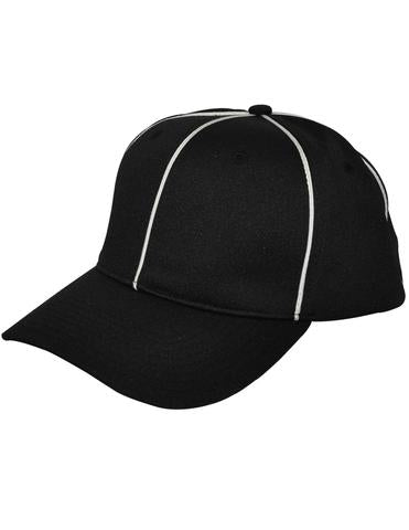 HT100 - Smitty Black w/ White Piping Flex Fit Football Hat