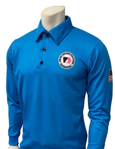 USA401IGU-BB - IGHSAU Men's Long Sleeve "BRIGHT BLUE" Volleyball Shirt