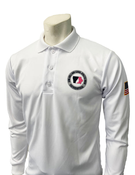 USA401IGU - IGHSAU Men's Long Sleeve "WHITE" Volleyball Shirt