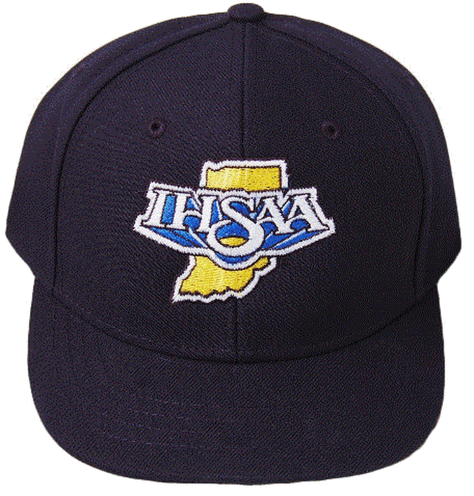 IN-HT306 - Smitty - "IHSAA" 6 Stitch Flex Fit Umpire Hat Navy - Officially Dalco