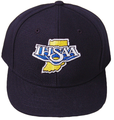 IN-HT306 - Smitty - "IHSAA" 6 Stitch Flex Fit Umpire Hat Navy