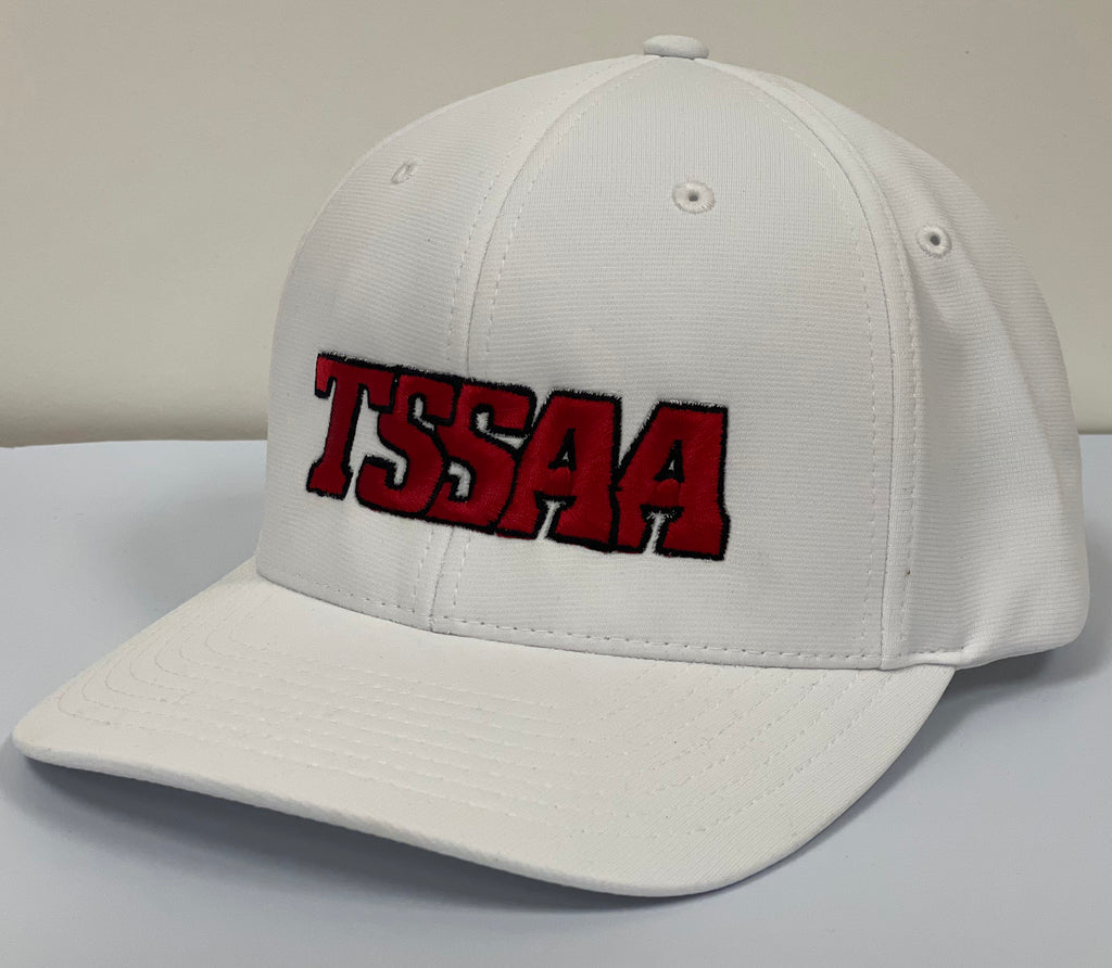 TN-HT111 - Smitty - "TSSAA" New Style Performance Flex Fit Football Hat Solid White - Officially Dalco