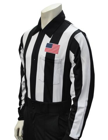 USA110 - Smitty USA - Dye Sub Football Long Sleeve Shirt w/ Flag over Pocket - Officially Dalco
