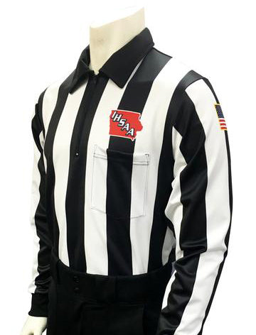 USA730 225IA - Dye Sub Iowa Football Foul Weather Long Sleeve 2.25inch Stripe - Officially Dalco