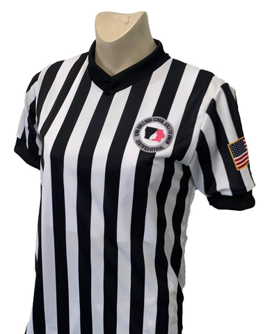 USA211IGU-607 - Smitty "Made in USA" - IGHSAU Women's "BODY FLEX" Short Sleeve Basketball V-Neck Shirt
