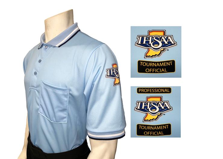 USA300IN-PB "IHSAA" Short Sleeve Powder Blue Umpire Shirt (3 Options Available) - Officially Dalco