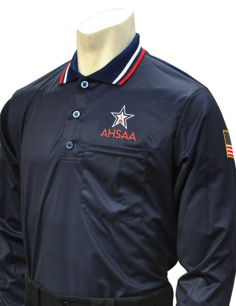 USA301 AL Ump Long Sleeve Shirt New Logo Above Pocket Navy - Officially Dalco