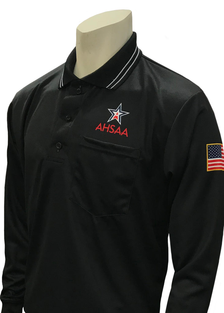 USA301 AL Ump Long Sleeve Shirt New Logo Above Pocket Black - Officially Dalco