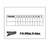 D3508 - Dalco Baseball/Softball Writable Game Card - Officially Dalco